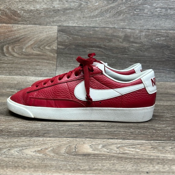 Nike Shoes - Nike Blazer Low PRM Womens 9.5 Red Sail Basketball Sneakers Gym Tennis Shoes